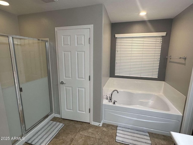 28306 N 25th Dl, Phoenix, AZ 85085 - bathroom with a bath, a stall shower, and recessed lighting