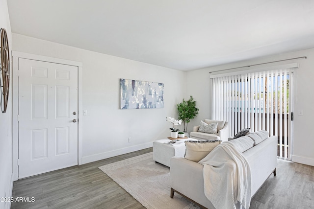 616 S Hardy Dr Unit 203, Tempe, AZ 85281 - living area with wood finished floors and baseboards