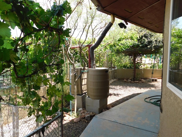 view of patio with fence