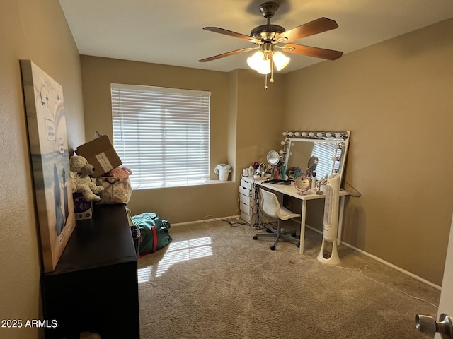 19943 N 77th Ave, Glendale, AZ 85308 - office area with carpet flooring and a ceiling fan
