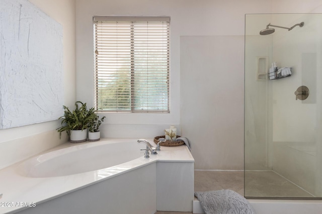 12642 N Mountainside Dr Unit B, Fountain Hills, AZ 85268 - bathroom featuring walk in shower and a garden tub