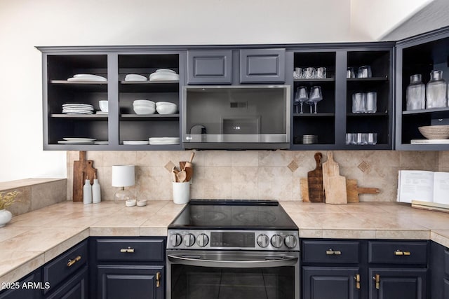 12642 N Mountainside Dr Unit B, Fountain Hills, AZ 85268 - kitchen featuring open shelves and appliances with stainless steel finishes