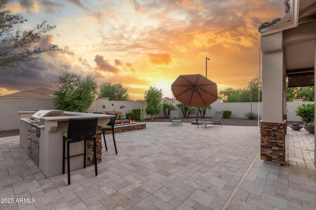 view of patio / terrace featuring a fenced backyard