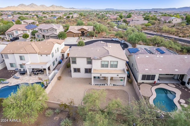 bird's eye view featuring a mountain view