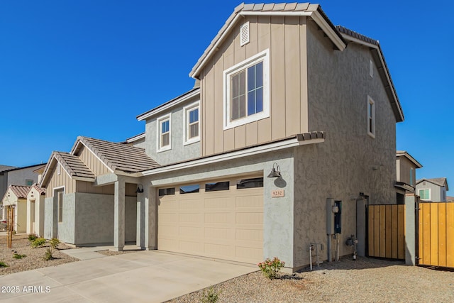 view of front of home featuring a garage