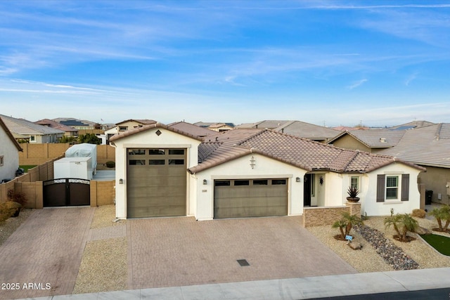 view of front facade with a garage