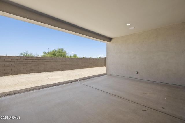 view of patio / terrace with fence