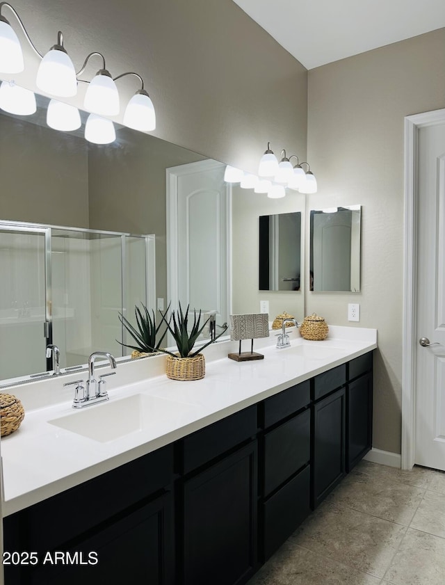 1255 N Arizona Ave Unit 1235, Chandler, AZ 85225 - bathroom with double vanity and a shower stall