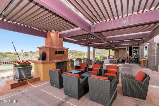 view of patio / terrace with an outdoor hangout area