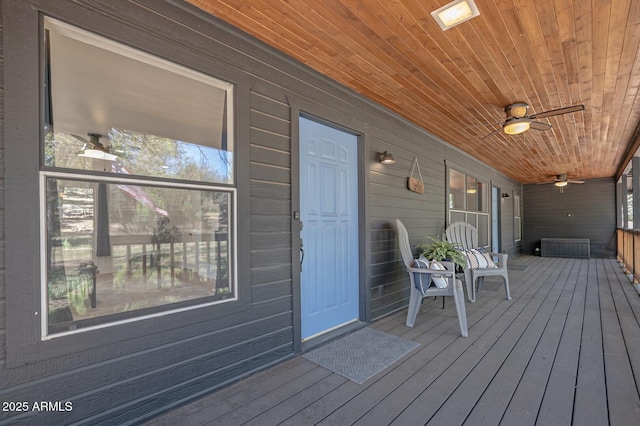 3440 N Meadow Dr, Pine, AZ 85544 - deck with a ceiling fan