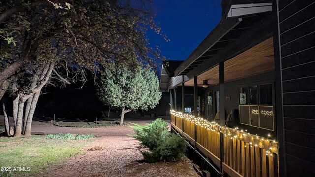 3440 N Meadow Dr, Pine, AZ 85544 - view of yard at night
