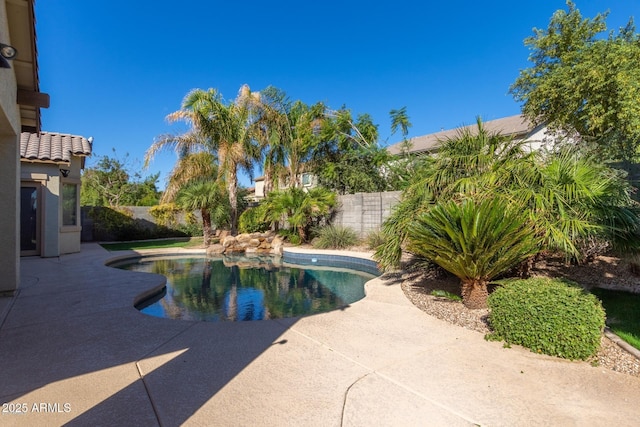 16758 W Apache St, Goodyear, AZ 85338 - view of pool featuring a fenced backyard and a patio area
