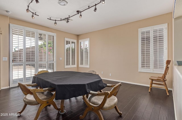81 E Rock Wren Dr, San Tan Valley, AZ 85143 - dining room with baseboards and dark wood-style floors