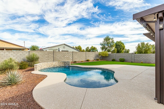 view of pool with a patio area