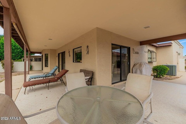 view of patio with cooling unit