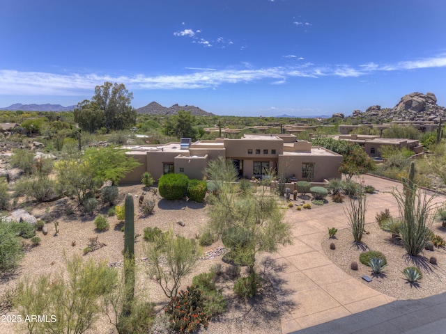 1401 E Boulder Pass, Carefree, AZ 85377 - view of front of home with a mountain view and stucco siding