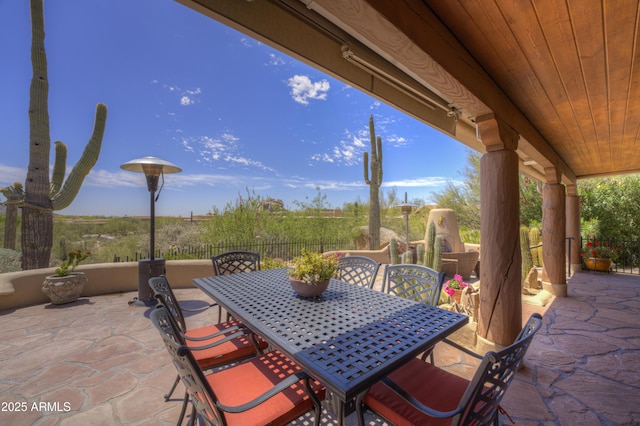 1401 E Boulder Pass, Carefree, AZ 85377 - view of patio featuring fence and outdoor dining space