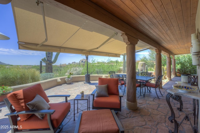 1401 E Boulder Pass, Carefree, AZ 85377 - view of patio with outdoor dining area and an outdoor hangout area
