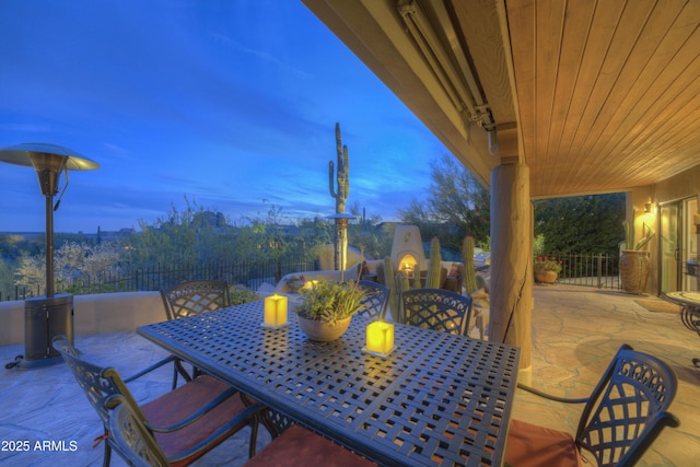 1401 E Boulder Pass, Carefree, AZ 85377 - view of patio with a fenced backyard and outdoor dining space