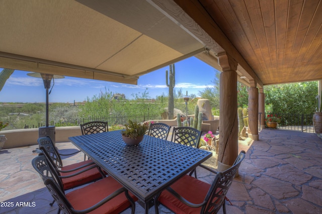 1401 E Boulder Pass, Carefree, AZ 85377 - view of patio featuring fence and outdoor dining space