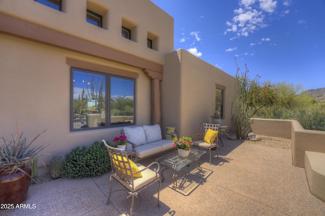 1401 E Boulder Pass, Carefree, AZ 85377 - view of patio featuring an outdoor hangout area