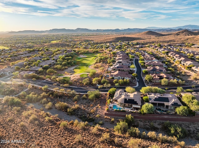 aerial view featuring a mountain view