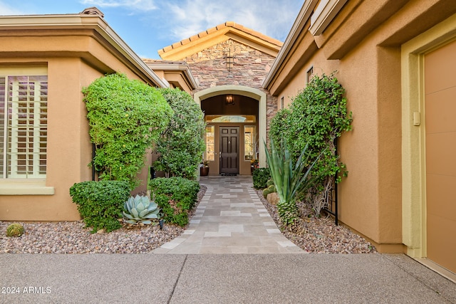 view of doorway to property