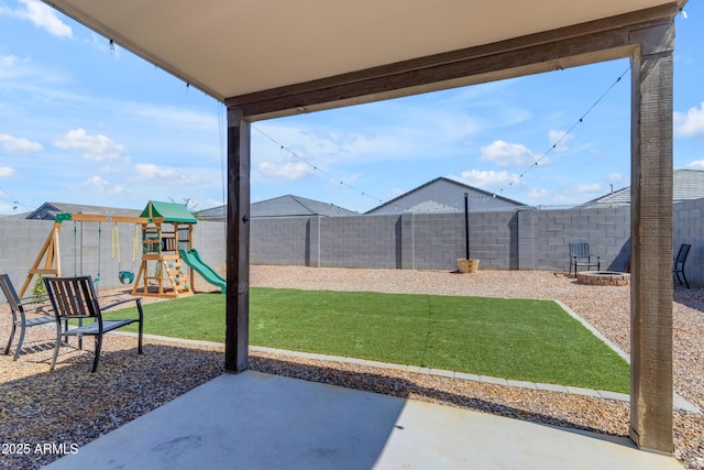 9442 E Silo Rd, Florence, AZ 85132 - view of patio with a playground