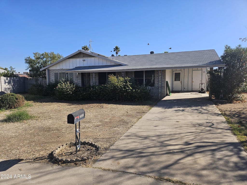 view of ranch-style house