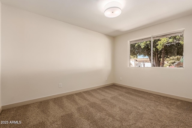 view of carpeted spare room