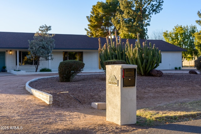 view of single story home