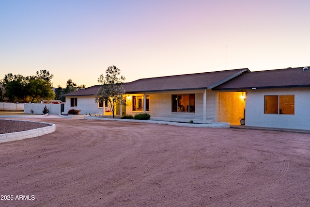 view of ranch-style house