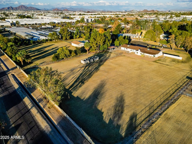 drone / aerial view with a mountain view