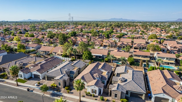 bird's eye view featuring a mountain view