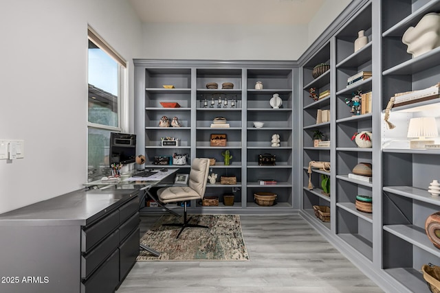 8132 W Hatfield Rd, Peoria, AZ 85383 - office with light wood finished floors and built in desk