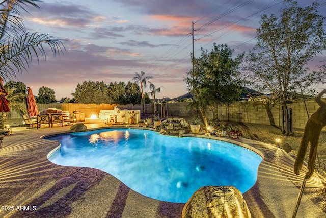 8132 W Hatfield Rd, Peoria, AZ 85383 - view of pool with a fenced backyard and a patio