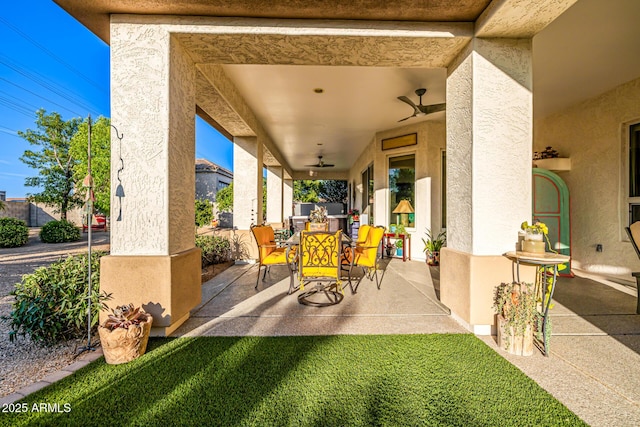 8132 W Hatfield Rd, Peoria, AZ 85383 - view of patio / terrace with ceiling fan and outdoor dining space