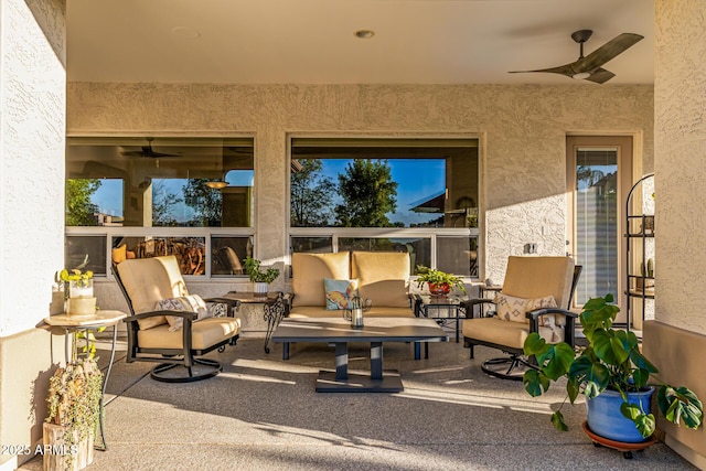 8132 W Hatfield Rd, Peoria, AZ 85383 - view of patio with a ceiling fan and outdoor lounge area
