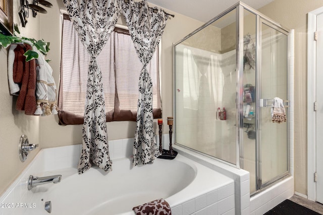 bathroom with plus walk in shower