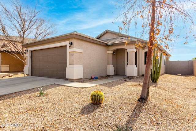 view of front of home featuring a garage