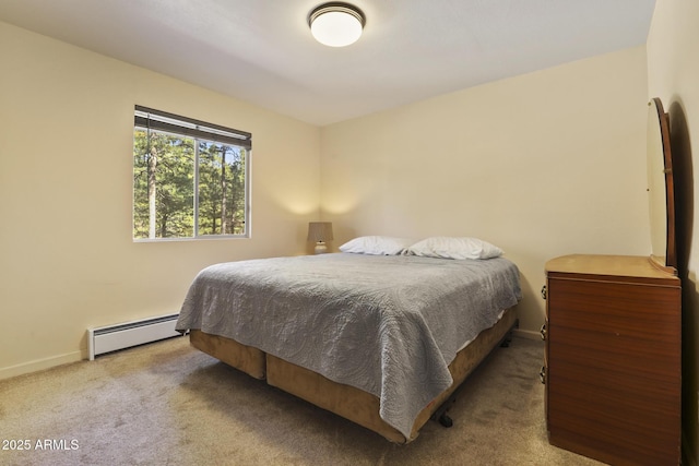 3017 Larson Loop, Forest Lakes, AZ 85931 - carpeted bedroom with a baseboard heating unit and baseboards