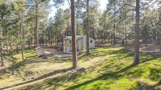 3017 Larson Loop, Forest Lakes, AZ 85931 - view of green lawn with an outdoor structure