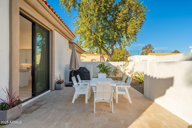 view of patio / terrace featuring area for grilling