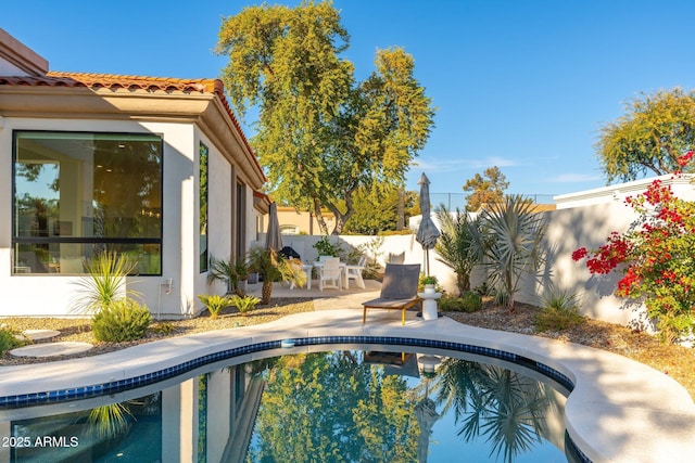 view of pool with a patio area