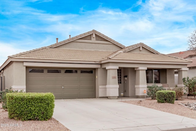 view of front of house featuring a garage