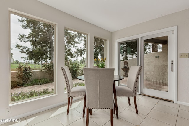 view of sunroom / solarium