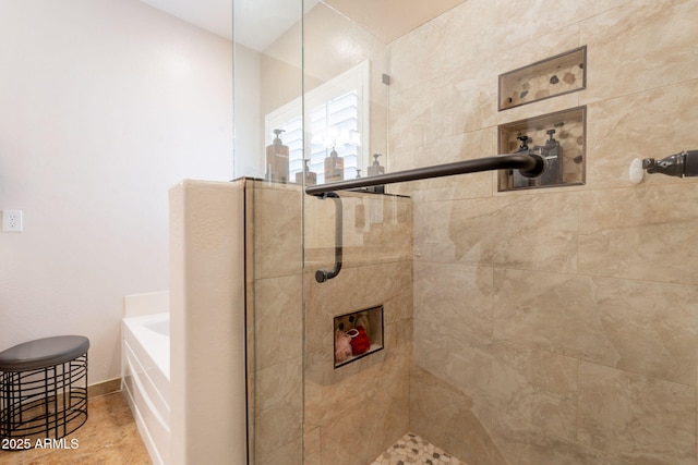 1927 W Mine Trl, Phoenix, AZ 85085 - bathroom featuring tiled shower and a bath