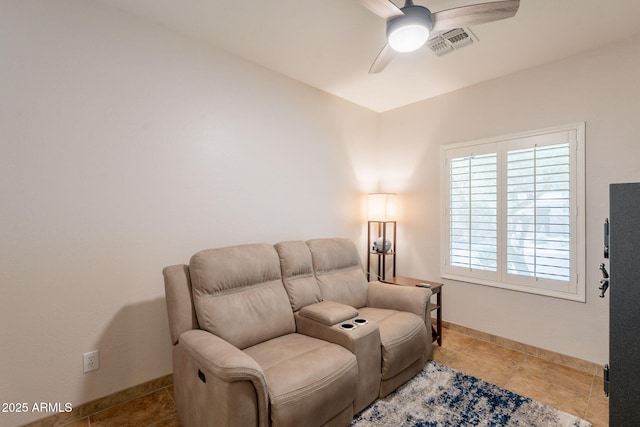 1927 W Mine Trl, Phoenix, AZ 85085 - living area featuring ceiling fan and tile patterned floors