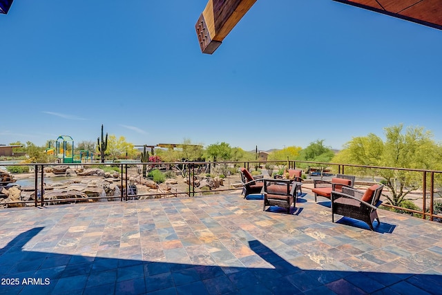 1927 W Mine Trl, Phoenix, AZ 85085 - view of patio / terrace with an outdoor living space