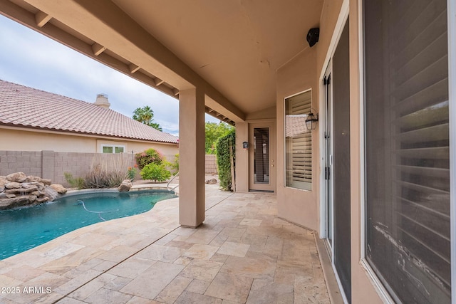 15809 S 31st St, Phoenix, AZ 85048 - view of pool featuring a fenced backyard and a patio